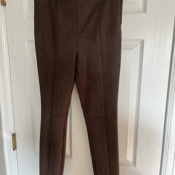 Brown faux sued pants new with tags - Picture 1 of 3